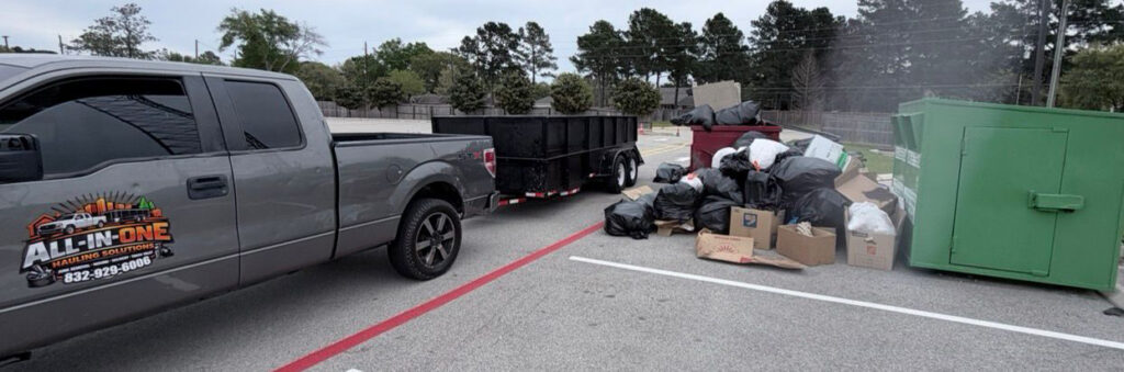 Hauling solutions trailer for junk removal in Houston